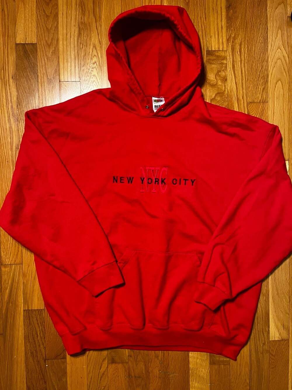 Fruit Of The Loom New York City Hoodie Red